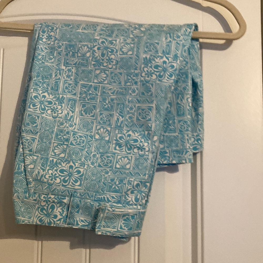 Talbots Blue and White Patterned Pants